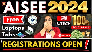 🔊AISEE Scholarship 2024🤑BTech Scholarship💯Free Engineering💻Free Tabs📔BTech Scholarship AISEE [upl. by Larimor]