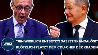 FRIEDRICH MERZ quotBin wirklich entsetzt Das ist skandalösquot Plötzlich platzt dem CDUChef der Kragen [upl. by Htebazileharas]