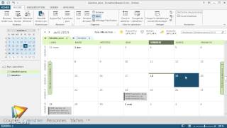 Tutoriel Outlook 2013  Gérer les affichages des calendriers  video2braincom [upl. by Skcirdnek]