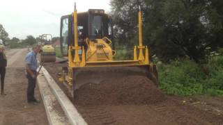 Komatsu bulldozer D37  Trimble sonische taster [upl. by Llevron361]