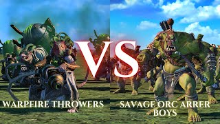 Warpfire Throwers VS Savage Orc Arrer Boyz [upl. by Alecram]