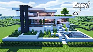 Minecraft How to Build a Modern House Tutorial Easy 43  Interior in Description [upl. by Aihsena]