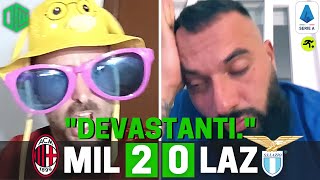 MILAN LAZIO 2 0  TIFOSI MILANISTI IMPAZZITI “LI ABBIAMO DISINTEGRATI”  TIFOSIAMO [upl. by Naillimixam]