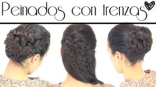 Peinados de trenzas  Hairdos with braids [upl. by Anailil]