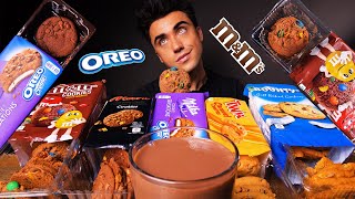 ASMR EATING CHOCOLATE COOKIES DESSERT MUKBANG MILKA OREO MARS MampM TWIX BOUNTY FOOD VIDEOS [upl. by Duquette]