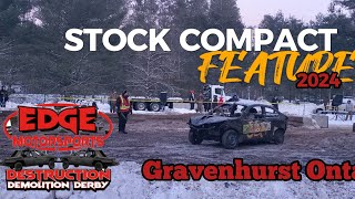 Gravenhurst 2024 Stock Compact Feature Demolition Derby [upl. by Basile]