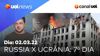 Guerra na Ucrânia últimas notícias vídeos e situação no 7º dia de ataques da Rússia  UOL News [upl. by Nemhauser]