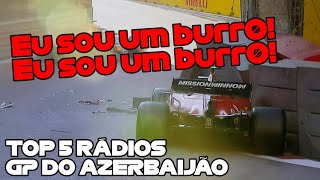 Grosjean tocado pelo Ericsson Raikkonen sem volante e mais  TOP 5 RÁDIOS do GP do AZERBAIJÃO leg [upl. by Selda]