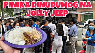 STREET FOOD MANILA  PINIPILAHANG JOLLI JEEP SA MAKATI  SISIG SA RADA [upl. by Lynett]