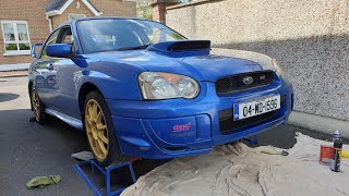 DIY Rust removal and undercoating my 2004 Subaru Impreza STi frontend Summer project complete [upl. by Stafford]