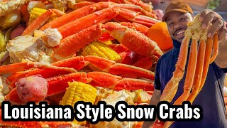 Louisiana Snow Crab Boil With Spicy Cajun Butter [upl. by Eolanda685]