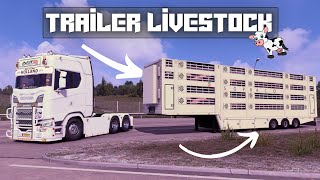 ETS2 149  TRAILER LIVESTOCK  PEZZAIOLI  FKM V8 OPEN PIPE SOUND  EuroTruckSimulator2 [upl. by Arlee]