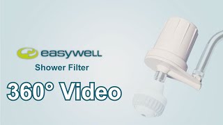 Wall Mount Shower Filter System SF123FM｜360° Video｜EASYWELL [upl. by Earb415]