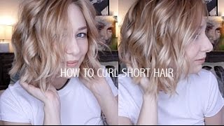 HOW TO CURL SHORT HAIR  EASY amp EFFORTLESSLY CUTE [upl. by Stace]