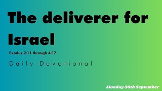 The deliverer for Israel  Daily Devotional [upl. by Aes]