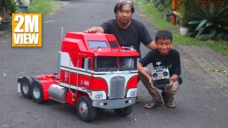 I Build Giant RC Semi Truck Model Just for Fun With Foam Board 145 Scale [upl. by Ursulette]