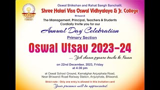 Shree Halari Visa Oswal Vidyalaya amp Jr College Primary Section Annual Day [upl. by Yaluz997]