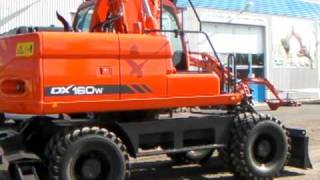 Doosan DX160W Wheel Excavator [upl. by Damek549]