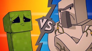 Epic Minequest 4  Creeper VS Iron Golem [upl. by Nonnaihr734]