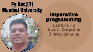 Imperative programmingFY BscIT C programming lecture 2 [upl. by Maren353]