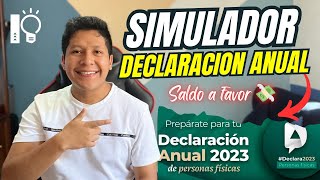 Declaración Anual Personas Físicas  Consulta tu Saldo a Favor 2024  Simulador SAT 2024  IC 💡 [upl. by Ollehcram]