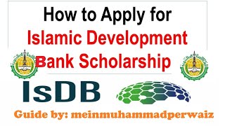 IsDB Scholarship 2024  Step by Step Process [upl. by Doralin]