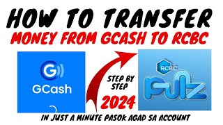 HOW TO TRANSFER OR SEND MONEY FROM GCASH TO RCBC ACCOUNT 2024 [upl. by Anstice]