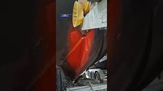 FIBERGLASS BOAT 🚢 REPAIR STRUCTURAL PUTTY AND PAINT boat shorts [upl. by Ynneg]