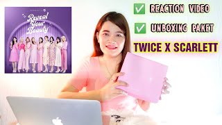 VIDEO REACTION amp UNBOXING PAKET SCARLETT X TWICE  REVEAL YOUR BEAUTY WITH SCARLETT [upl. by Kinnon]