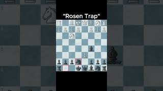 Rosen Chess Trap chess learnchesstrapin30seconds chessopening chessstrategy brilliantmove [upl. by Capwell]