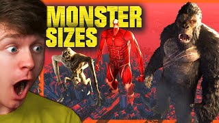 Godzilla Kaiju amp Monsters SIZE COMPARISON in REAL LIFE [upl. by Namra]