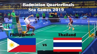 Philippines vs Thailand Badminton Mens Singles Quarterfinals Sea Games [upl. by Adlesirhc]