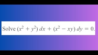 Solve a Homogeneous DE by Converting to a Separable DE [upl. by Terb801]