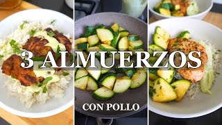 3 ALMUERZOS  Receta con Pollo Faciles y Rapidas [upl. by Sauls]