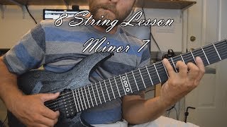 Beginning 8 String Guitar Lesson Vol 4 Minor 7 ChordsArpeggio [upl. by Leihcey760]