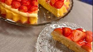 Torte me luleshtrydhe dhe me krem vanilje 😋🤤🍓 Erdbeerkuchen🤤🤤 [upl. by Arikat224]