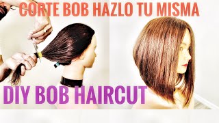 Corte Bob Hazlo Tu Misma  DIY BOB HAIRCUT [upl. by Pincas]