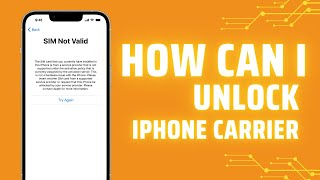 How To Unlock An iPhone Sim Card For Free NEW UPDATE [upl. by Billye]