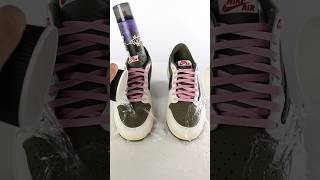 Watch how our Crep Protect Spray protects these Travis Scott ‘Medium Olives’ 👀 TravisScott [upl. by Ferino]