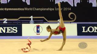 BERTOLINI Veronica ITA  2014 Rhythmic Worlds Izmir TUR  Qualifications Ribbon [upl. by Lunette864]