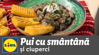 Pui cu smantana si ciuperci • reteta Bucataria Lidl [upl. by Sema251]