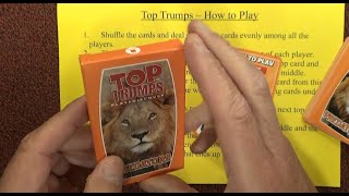 How to Play Top Trumps  Family Card Game  MacDonalds Happy Meal Game  Step by Step Tutorial [upl. by Alrzc559]