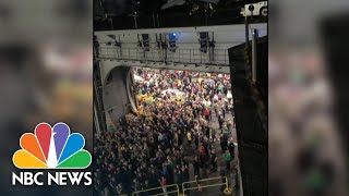 Sailors Cheer Navy Captain Relieved Of Command After Raising Alarm On Coronavirus  NBC Nightly News [upl. by Ednihek81]