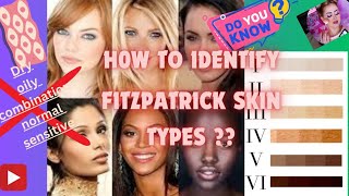 WHICH TYPE OF SKIN DO YOU HAVEFITZPATRICK SKIN TYPES [upl. by Anyalram]