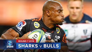 Sharks v Bulls  Super Rugby 2019 Rd 7 Highlights [upl. by Dowling]