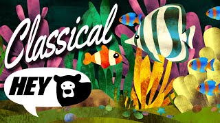 Hey Bear Sensory  Classical Aquarium  30 Minutes  Relaxing Video with Music [upl. by Nyrtak]