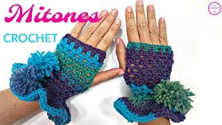 MITONES CROCHET CON VOLADOS  HANDWORKDIY [upl. by Wardlaw]