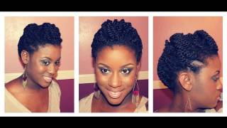 Two Strand Twists Updo  Double Dose [upl. by Ener403]