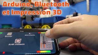 ROBOT ARDUINO PILOTE PAR BLUETOOTH IMPRESSION 3D  ANDROID  VIRTUINO [upl. by Marguerie6]