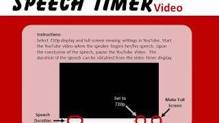 Toastmaster Speech Evaluation Timer Video [upl. by Villiers555]